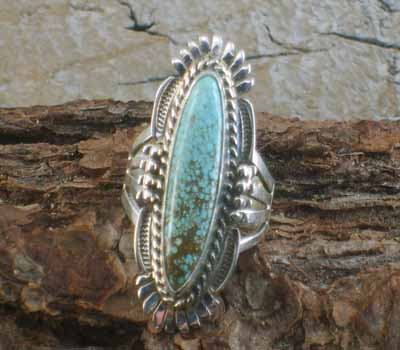 Bennie Ration Jewelry Turquoise Ring- sz 7.75
